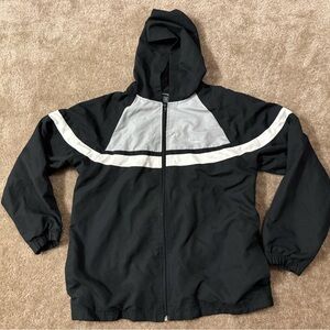 Cheetah Kids Black and Gray Hooded windbreaker Jacket